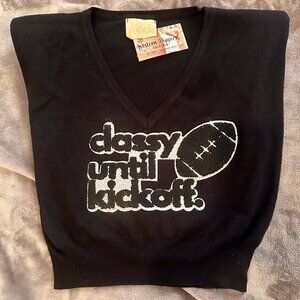 Classy Until Kickoff shortsleeve sweater